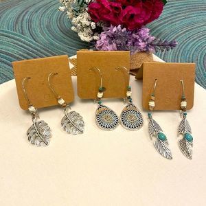 NWT Silver Tone Boho Earring Set of 3
